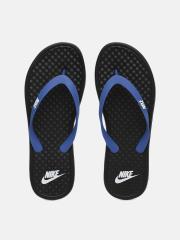 Nike Men Blue & Black ONDECK Solid Thong Flip-Flops