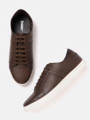 Roadster Men Coffee Brown Solid Sneakers