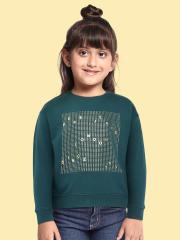 Pepe Jeans Girls Blue Printed Sweatshirt