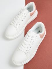 Ginger by Lifestyle Women White Sneakers