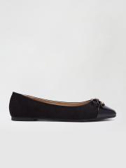 DOROTHY PERKINS Women Black Solid Ballerinas with Bow Detail