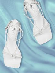 Truffle Collection Women White Solid Stilettos