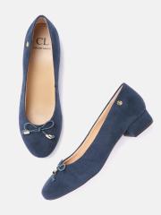 Carlton London Women Navy Blue Solid Ballerinas