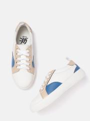 Yk Boys White & Blue Sneakers