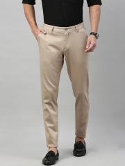 Louis Philippe Sport Men Khaki Slim Fit Solid Regular Trousers