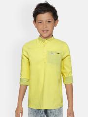 Pepe Jeans Boys Yellow Solid Casual Shirt