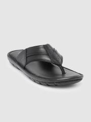 Ventoland Men Black Leather Sandals