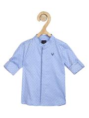 Allen Solly Junior Boys Blue Printed Casual Shirt