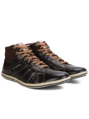 Lee Cooper Men Brown Leather Sneakers