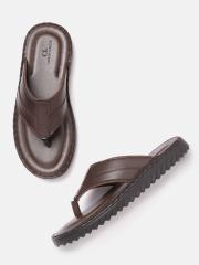 Carlton London Men Coffee Brown Comfort Sandals