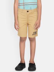 Tommy Hilfiger Boys Beige Solid Chino Shorts