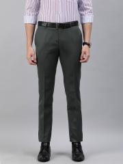 Raymond Men Grey Slim Fit Solid Formal Trousers