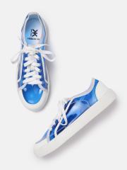 Kook N Keech Women Blue & White Sneakers