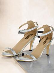 Flat n Heels Women Silver-Toned Solid Stilettos