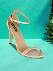 Flat n Heels Women Beige Solid Sandals