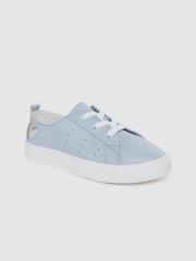 DressBerry Women Blue Sneakers with Perforated Detail