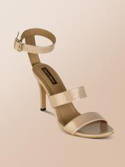 Flat n Heels Women Beige Solid Sandals