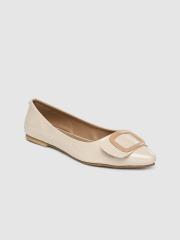 DressBerry Women Beige Solid Ballerinas