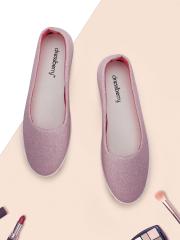 DressBerry Women Pink Solid Ballerinas