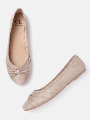 Carlton London Women Beige Solid Ballerinas