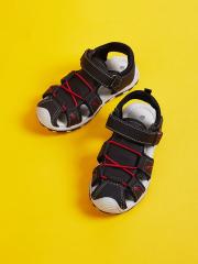 Fame Forever by Lifestyle Boys Black & Red Fisherman Sandals