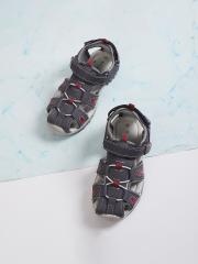 Fame Forever by Lifestyle Boys Grey & Red Fisherman Sandals