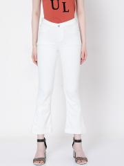 Vero Moda Women White Bootcut Stretchable Jeans