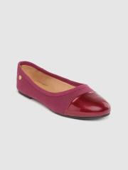 Carlton London Women Maroon Solid Ballerinas