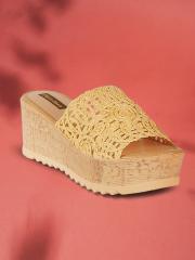 Flat n Heels Women Beige Solid Sandals