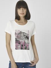 Vero Moda Women White Printed T-shirt