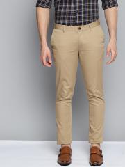 Indian Terrain Men Beige Slim Fit Chinos Trousers