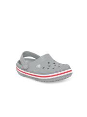 Crocs Crocband  Boys Grey  Red Striped Clogs