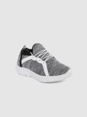 YK Boys Grey Melange Solid Sneakers