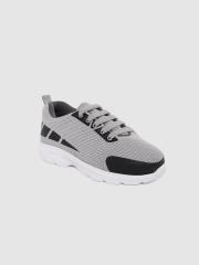 YK Boys Grey & Black Colourblocked Sneakers