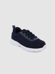 YK Boys Navy Blue Solid Sneakers