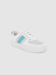 YK Boys White & Grey Colourblocked Sneakers