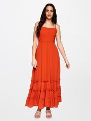 AND Women Orange Maxi Dress