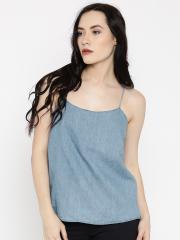 ONLY Women Blue Solid Top