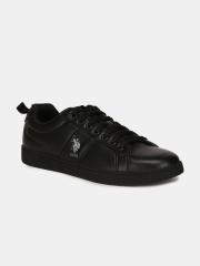 U S Polo Assn Men Black Sneakers