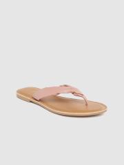 Allen Solly Women Pink Solid Open Toe Flats