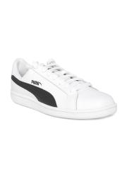 PUMA Men White Smash Leather Sneakers