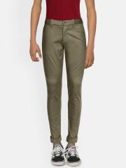 Indian Terrain Boys Olive Green Regular Trousers