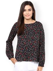 Harpa Women Black Printed Top