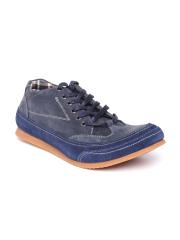 Numero Uno Men Navy Blue Solid Sneakers