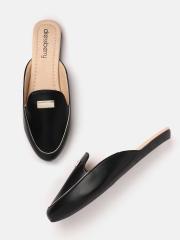 DressBerry Women Black Solid Mules