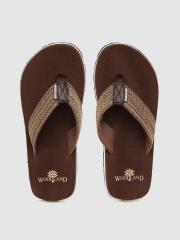 Woodland Men Brown Thong Flip-Flops