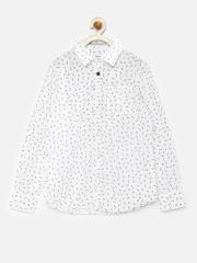 Pepe Jeans Boys White Printed Casual Shirt