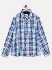 Pepe Jeans Boys Blue Checked Casual Shirt