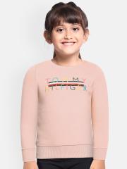 Tommy Hilfiger Girls Pink Printed Sweatshirt