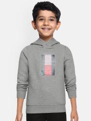 Tommy Hilfiger Boys Grey Hooded Sweatshirt